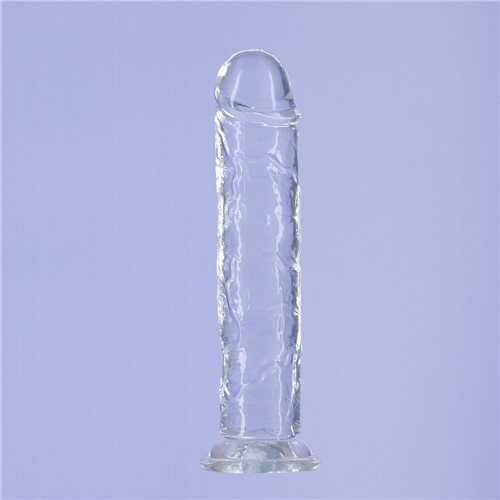 Addiction Crystal 8 Vertical Dong Clear Tpe W- Bullet "