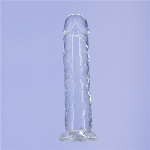 Addiction Crystal 8 Vertical Dong Clear Tpe W- Bullet "