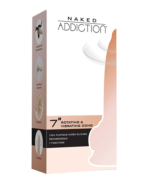 Naked Addiction 7in Rotating & Vibrating Dong - iVenuss