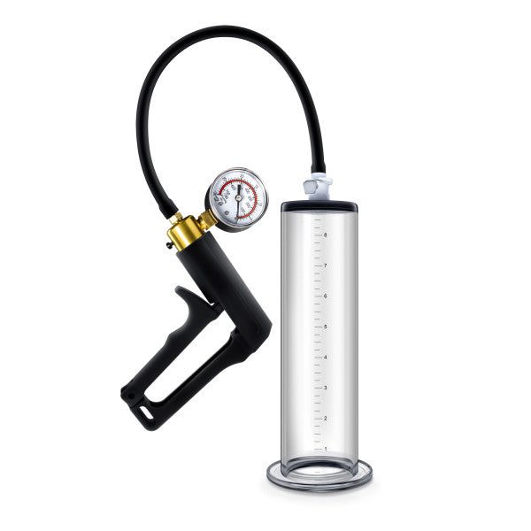 Performance Vx7 Vacuum Penis Pump W- Brass Trigger & Pressure Gauge Clear - iVenuss