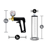Performance Vx7 Vacuum Penis Pump W- Brass Trigger & Pressure Gauge Clear - iVenuss