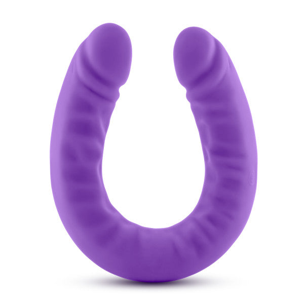 Ruse 18 Silicone Slim Double Dong Purple " - iVenuss