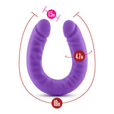 Ruse 18 Silicone Slim Double Dong Purple " - iVenuss