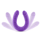 Ruse 18 Silicone Slim Double Dong Purple " - iVenuss