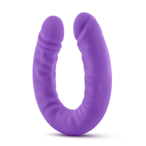 Ruse 18 Silicone Slim Double Dong Purple " - iVenuss