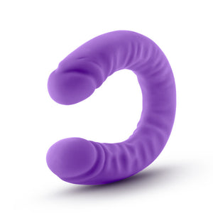 Ruse 18 Silicone Slim Double Dong Purple " - iVenuss