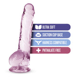 Naturally Yours 8in Rose Crystalline Dildo