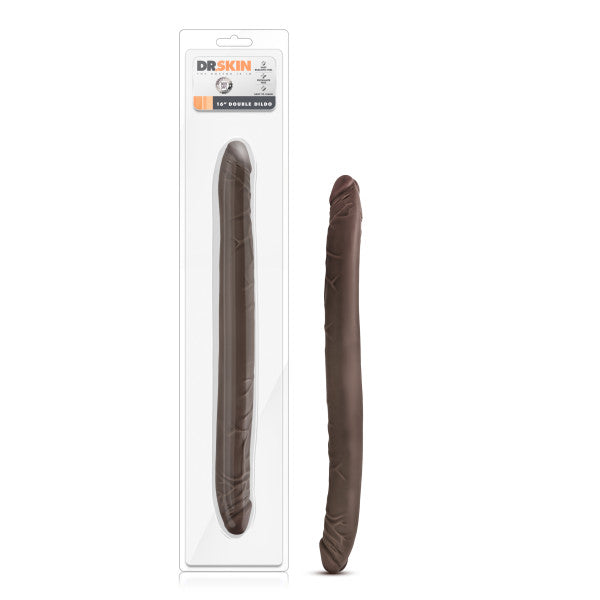 Dr. Skin 16 Double Dildo Chocolate " - iVenuss