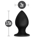 Anal Adventures Platinum Silicone Anal Stout Plug Large Black