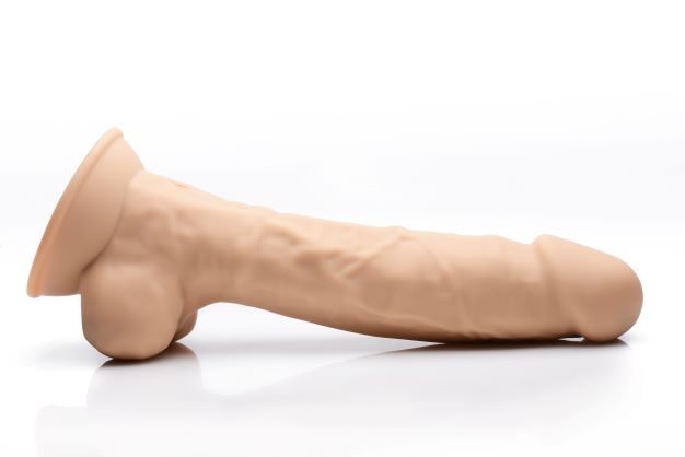 Fleshstixxx 8in Vibrating Dildo W- Balls Medium