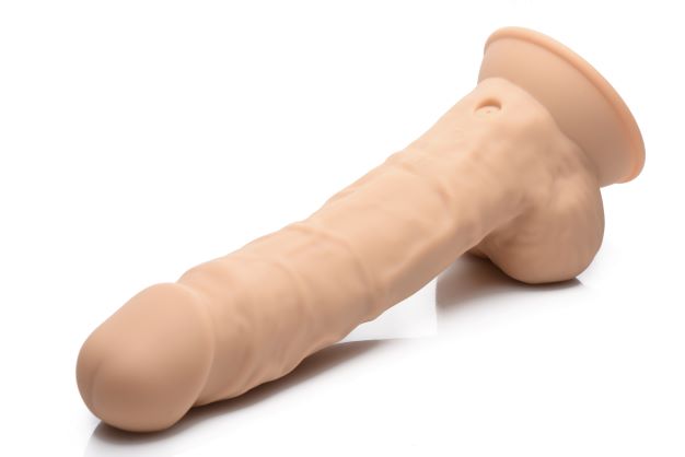 Fleshstixxx 8in Vibrating Dildo W- Balls Medium