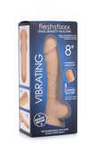 Fleshstixxx 8in Vibrating Dildo W- Balls Medium