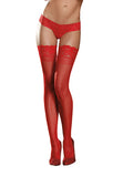 Lace Top Thigh High Red O-s - iVenuss