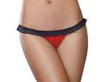 Open Back Panty Medium Red-black - iVenuss