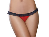 Open Back Panty Small Red-black - iVenuss