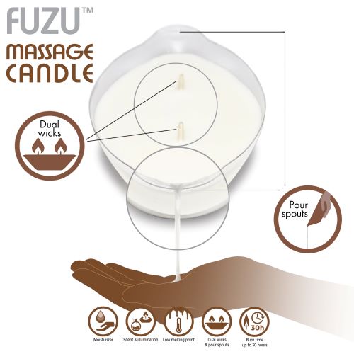 Fuzu Massage Candle Warm Vanilla Sugar 4 Oz - iVenuss