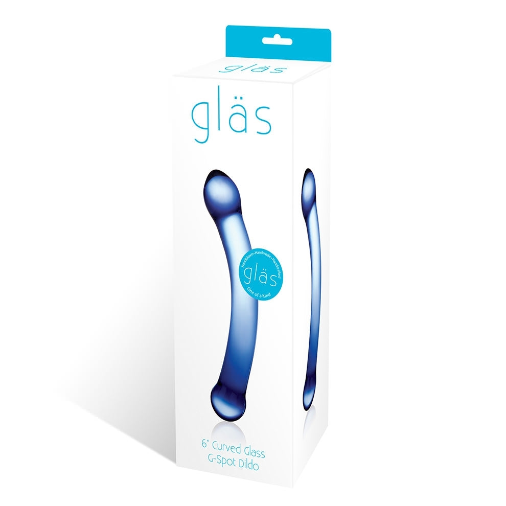 Glas 6 Curved Glass G-spot Dildo " - iVenuss