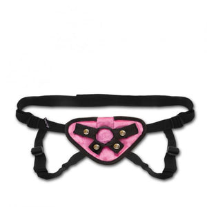 Velvet Knit Strap On Harness Pink - iVenuss