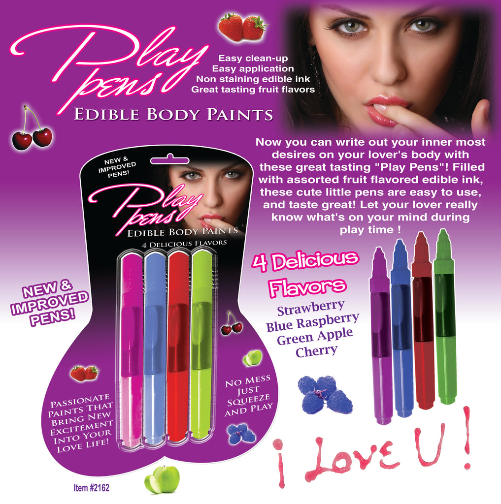 Play Pen Edible Body Paint 4 Pack - iVenuss