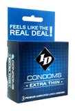Id Extra Thin Condom 3pk (out Feb)