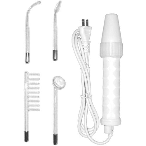 Neon Wand Electrosex Kit White Handle Purple Electrode Us Plug - iVenuss