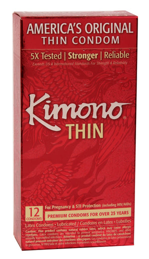 Kimono Lubricated Condom 12 Pk - iVenuss