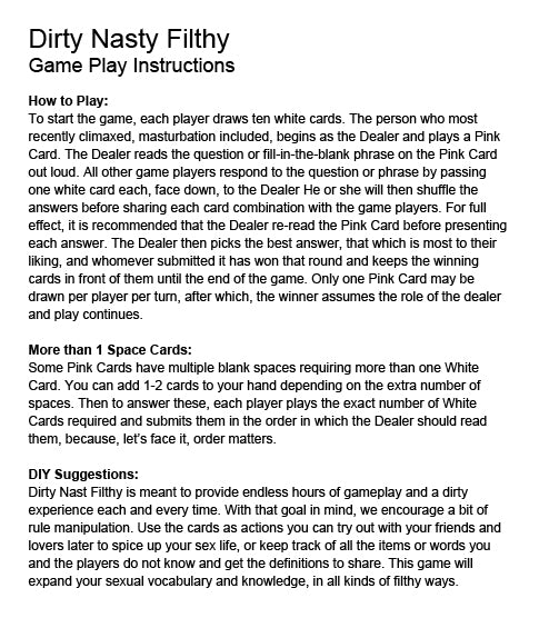 Dirty Nasty Filthy - iVenuss