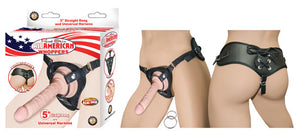All American Whoppers 5 Straight Dong Flesh & Universal Harness" - iVenuss
