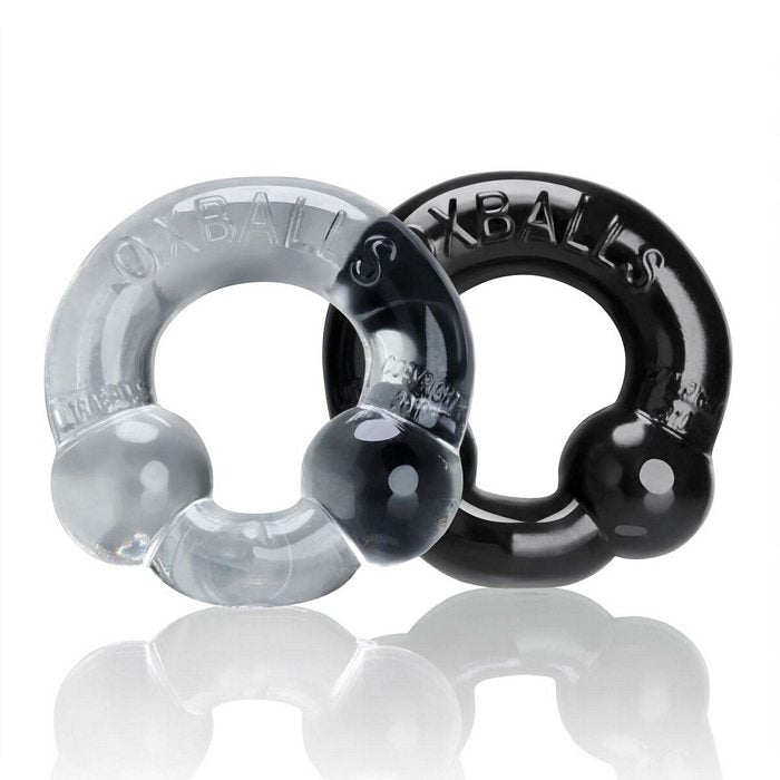 Ultra Balls Cockring 2 Pack Black-clear - iVenuss