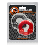 Ultra Balls Cockring 2 Pack Steel-red - iVenuss
