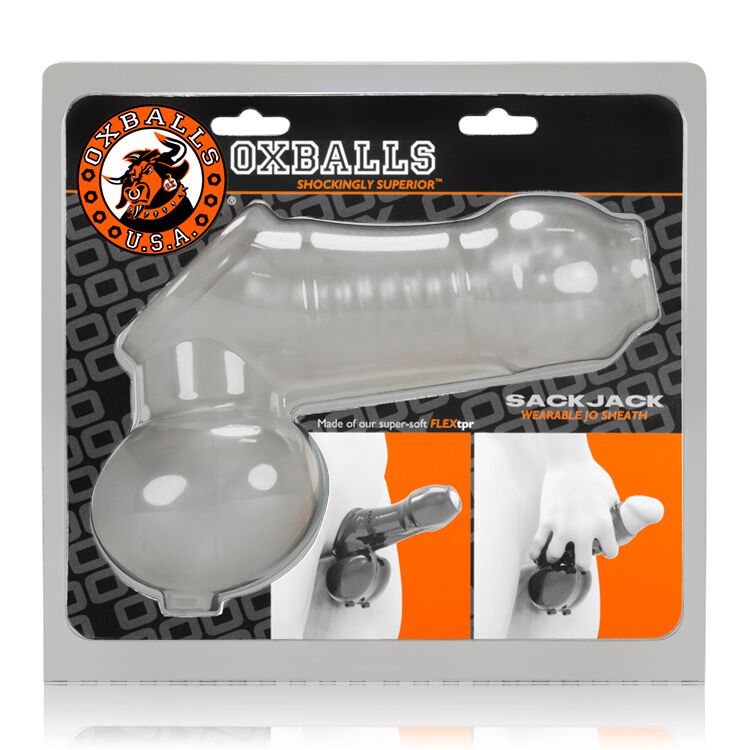 Sackjack Wearable Jackoff Sheath Clear Frost - iVenuss