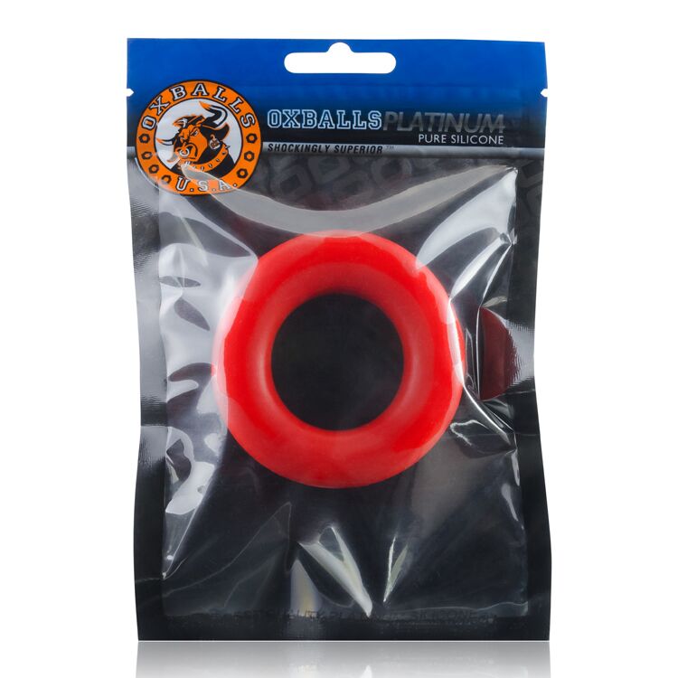 Cock-t Small Comfort Cockring Atomic Jock-oxballs Silicone Smoosh Red - iVenuss