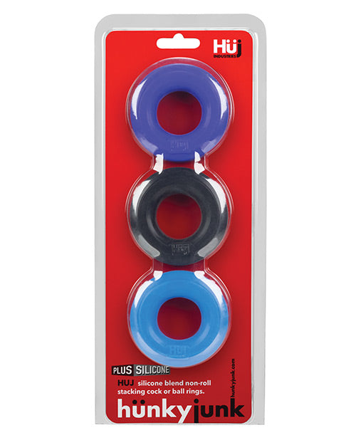 Hunkyjunk Huj C-ring 3pk Blue- Multi - iVenuss