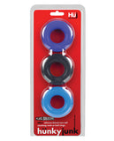 Hunkyjunk Huj C-ring 3pk Blue- Multi - iVenuss