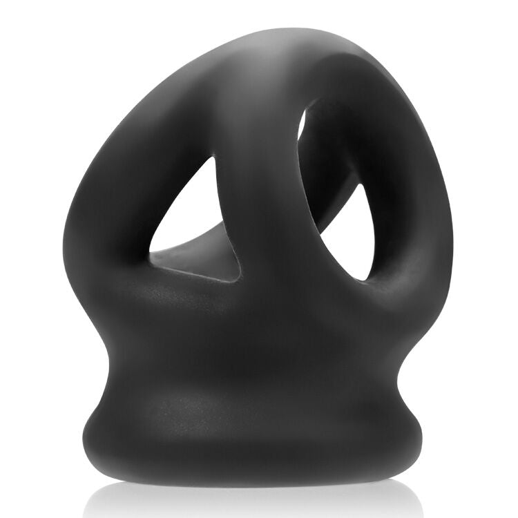 Tri Squeeze Cocksling Ball Stretcher Oxballs Silicone Tpr Blend Black Ice - iVenuss