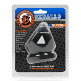 Tri Squeeze Cocksling Ball Stretcher Oxballs Silicone Tpr Blend Black Ice - iVenuss