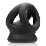 Tri Squeeze Cocksling Ball Stretcher Oxballs Silicone Tpr Blend Black Ice - iVenuss