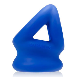 Tri Squeeze Cocksling Ball Stretcher Oxballs Silicone Tpr Blend Cobalt Ice - iVenuss