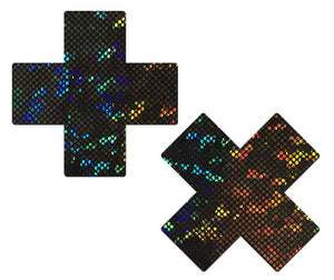 Pastease Shattered Glass Disco Ball Glitter Black Cross - iVenuss