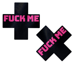 Pastease Liquid Black Cross Pink Fuck Me - iVenuss