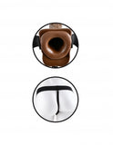 Fetish Fantasy Hollow Strap On W-ball 7 Vibrating Brown " - iVenuss