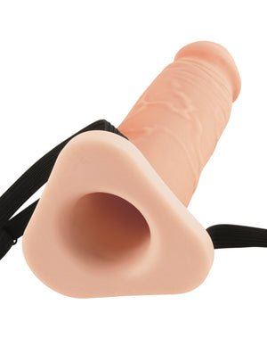 Fantasy X-tensions 8in Silicone Hollow Extension Flesh - iVenuss