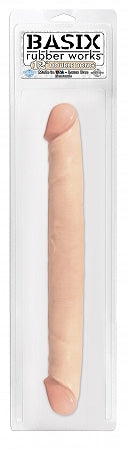 Basix Rubber Works 12in Double Dong Flesh - iVenuss