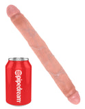 King Cock 12in Slim Double Dildo Flesh - iVenuss