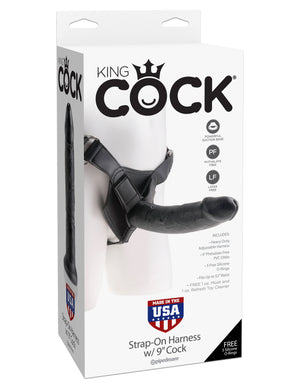 King Cock Strap On Harness W-9 Cock Black " - iVenuss