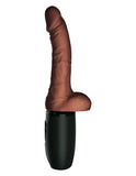 King Cock Plus 7.5in Thrusting Cock W- Balls Brown