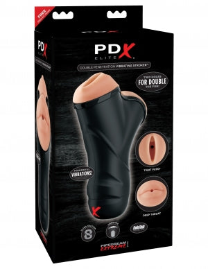 Pdx Elite Double Penetration Vibrating Stroker - iVenuss