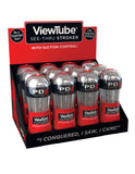 Pdx Elite Viewtube See-thru Stroker Display 12ct