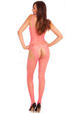 Industrial Net Suspender Bodystocking Pink O-s - iVenuss