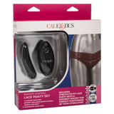 Remote Control Lace Panty Set L-xl Burgundy